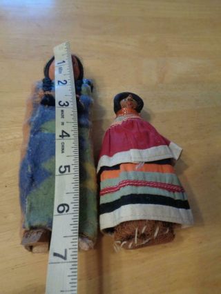 2 Vintage Native American Indian Dolls 1 Skookum? 1 Seminole Indian Doll 5 