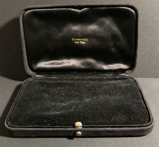 Vintage Tiffany & Co.  Black Velvet Jewelry Box