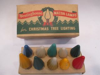 Vintage Westinghouse Mazda Lamps Christmas Tree Lights W/box Very Rare Find