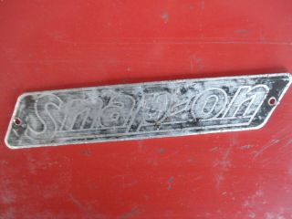 Vintage 1940 ' s SNAP ON Tool Box Chest or Cabinet Logo Emblem Nameplate 3