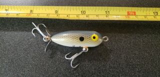 Vintage Heddon Tiny Torpedo Fishing Lure Grey Blue Scales