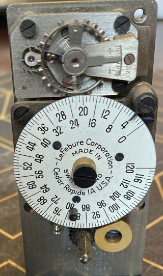 Vintage Lefebure 120 Hr Time Lock Safe Vault Clock Movement Mechanism Locksmith
