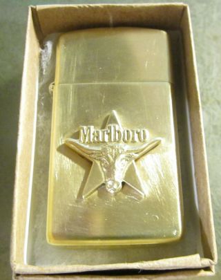 Vintage Rare 1991 Marlboro Cigarettes Slim Zippo Lighter No Monogram (5)