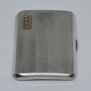 Stunning Solid Silver Art Deco Cigarette Case Birmingham 1925 Deakin & Francis