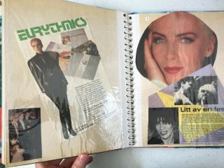 Eurythmics Large Scrapbook Vintage Clippings Posters Articles Pics Annie Lennox