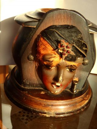 Fatima 1929 Kindel & Graham Gypsy Head Cigarette Dispenser Art Deco Good