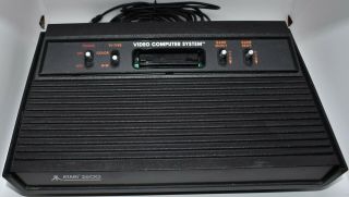 Classic Vintage Atari 2600 Game Console With Controllers Paddles And Tv Hookup