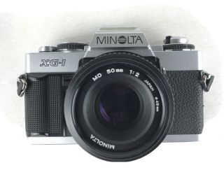 Minolta Xg - 1 35mm Slr Reflex Vintage Film Camera With Lens Md 50mm 1:2