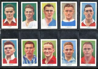1939 R & J Hill Ltd Famous Footballers Cigarette Card Set Stanley Mathews N/mint
