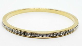Gorgeous Vintage Signed Swarovski Channel Set Crystal Rhinestone Bangle Bracelet