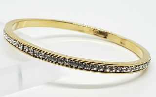 Gorgeous Vintage Signed Swarovski Channel Set Crystal Rhinestone Bangle Bracelet 2
