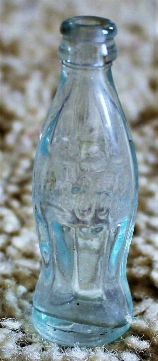 Vintage Miniature Glass Soda Bottle / Coca Cola / Coke / 2 1/2 " Tall
