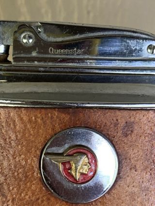 Vintage Pontiac Indian Head Table Lighter Queenstar Auto Motor Co Collectible 3