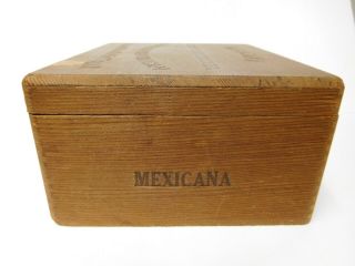 Vintage HB Franklin Mexicana Mexican Havana Wood Cigar Box NRA Hardware 3
