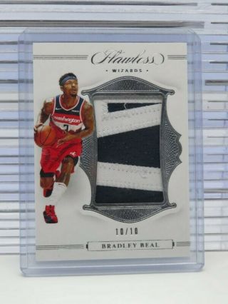 2019 - 20 Flawless Bradley Beal Jumbo Game Patch 10/10 Wizards O10