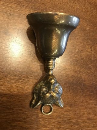 Vintage Wolf Face Bell Made In England 5” 2