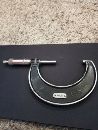 Vintage Starrett No.  436 - 3 In.  Micrometer Caliper Hand Tool Made In Usa