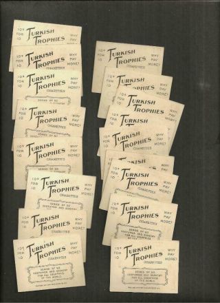 1890 Tobacco Cards TURKISH TROPHIES CIGARETTES 17 Cards COSTUMES & SCENERY 3