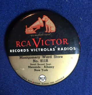 Vtg Rca Victor Fabric Record Cleaner Nipper From Montgomery Ward Ny