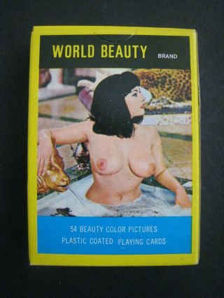 Vintage.  Pin - Up Girl Playing Cards, .  Nude.