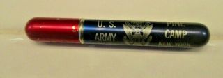 Vintage Redilite Cigarette Tube Lighter U.  S.  Army Pine Camp York