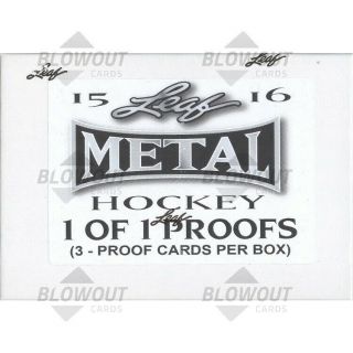2015 - 16 Leaf Metal Hockey 1 Of 1 Proofs Factory (3 Proof Cards Per Box)