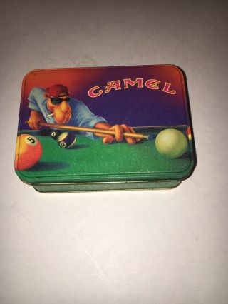 Joe Camel Playing Pool Zippo Lighter With Velvet Lined Tin
