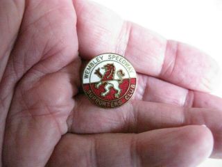 Vintage Wembley Speedway Supporters Club Enamel Metal Lapel Badge 2