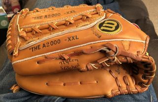 Vintage Wilson The A2000 Xxl 13 " Leather Ball Glove Lht Duel Hinge Pt 2722007