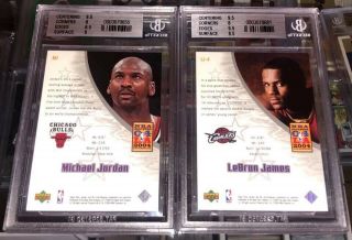 (2) OLD BGS 8.  5 Michael Jordan & LeBron 2003 - 04 Upper Deck ALL STAR RC /2004 2