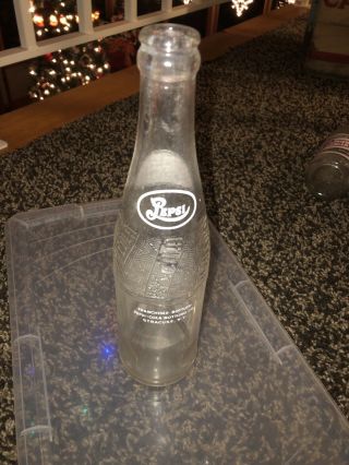 Vintage Pepsi Cola 2 Full Glasses Soda Bottle 2