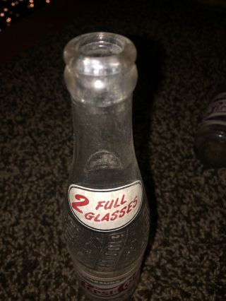 Vintage Pepsi Cola 2 Full Glasses Soda Bottle 3