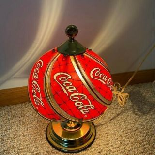 Vintage Coca Cola 1997 Touch Lamp Glass Gilded Collectible Pre - Owned