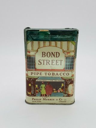 Vintage Bond Street Pipe Tobacco Tin Philip Morris & Co