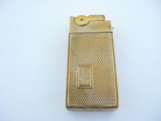 Vintage Yellow Asr Semi Automatic Petrol Pocket Lighter Circa 1950s