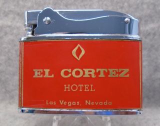 Vintage El Cortez Casino Hotel Las Vegas Flat Advertising Lighter Unfired