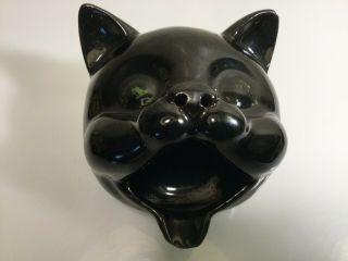 Vintage Black Cat Ashtray Black Cat Smoking Head Ash Tray Shafford Ceramic Mcm