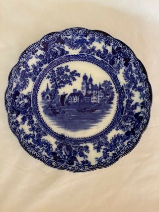 Vintage Colonial Pottery Togo Flow Blue Dinner Plate 9 6/8” Stokes England