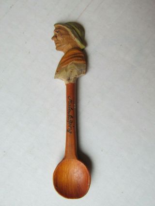 Vintage Wooden Spoon Hand Carved In Maimkoping,  Sweden