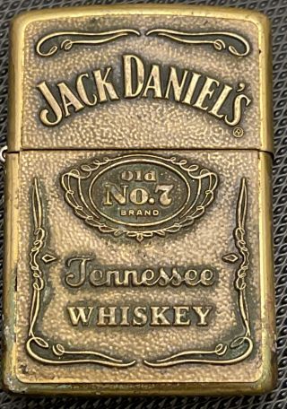Vintage Brass Jack Daniels Zippo Lighter