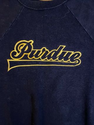 Vintage 80s Purdue University Boilermakers Sweatshirt Logo 7 Size Youth XL 3