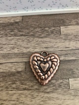 Vintage Copper Heart Bodo Hennig Mold Dollhouse Miniature 1:12