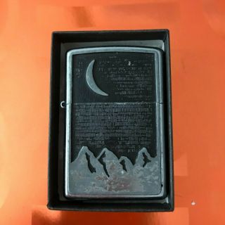 2000 Xvi Zippo Lighter Special Edition Marlboro Crescent Moon Over Mountains