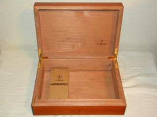 - La Aroma De CUBA - Empty Wood Cigar Box w/new SAVOY Humidifier 3