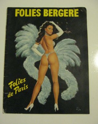 Vintage Folies Bergere Program 1984 French Girlie Pinup Folies De Paris
