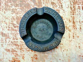 Vintage Stromberg Carlson Tel.  Mfg.  Co.  Rochester Ny Bronze Ashtray