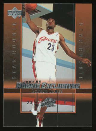 2003 - 04 Upper Deck Rookie Exclusives 1 Lebron James Cleveland Cavaliers Rc