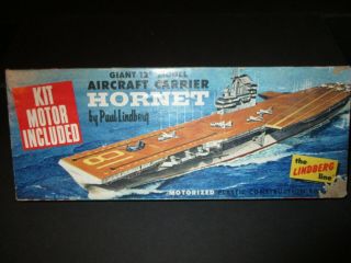 Vintage/lindberg/partially/built/ww2/us/navy (motorized/aircraft/carrier) 1960 