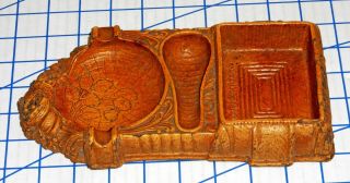 Vintage Multi Products Inc Syroco Wood Ashtray Cigarette Pipe Holder 1946 VG 3
