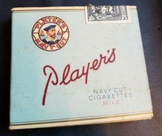 Vintage Players Navy Cut Cigarettes Paper Box Virginia Tobacco 2
